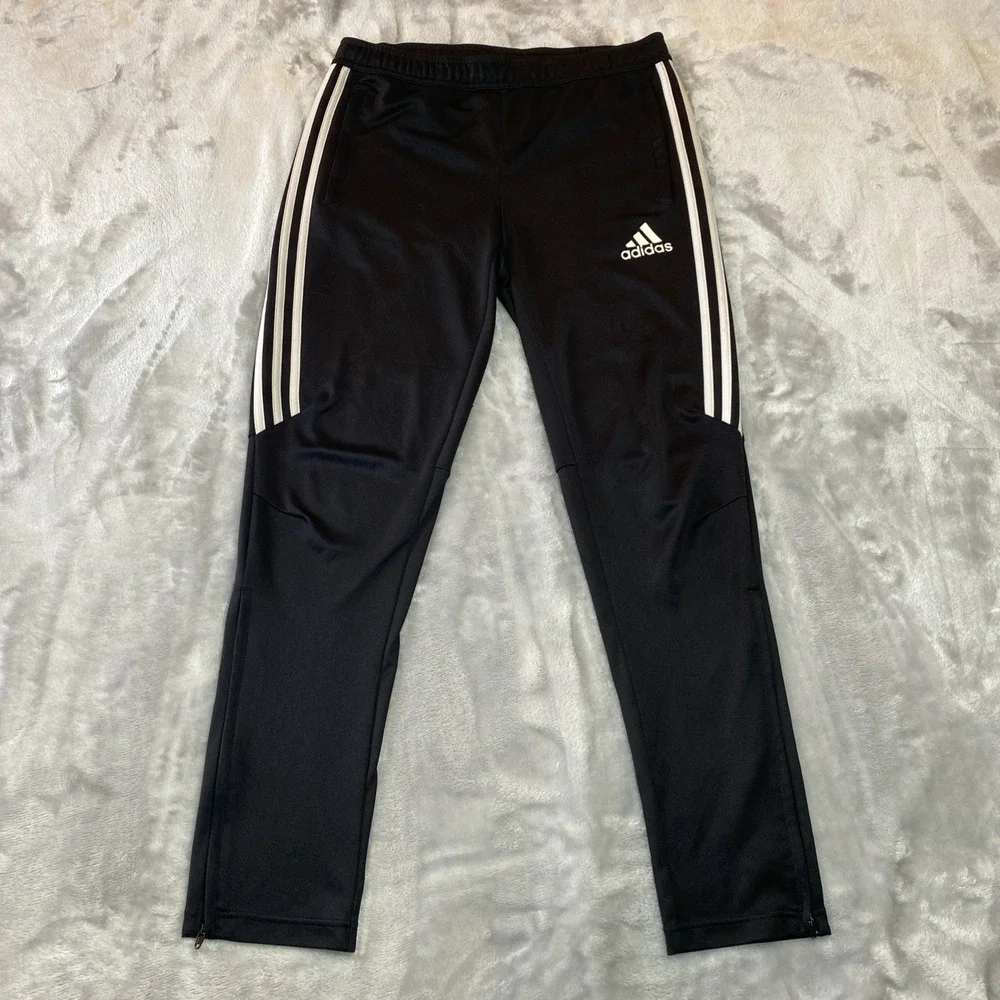 Adidas Tiro Track Pants Youth Large Black White Soccer Training Running Outdoors